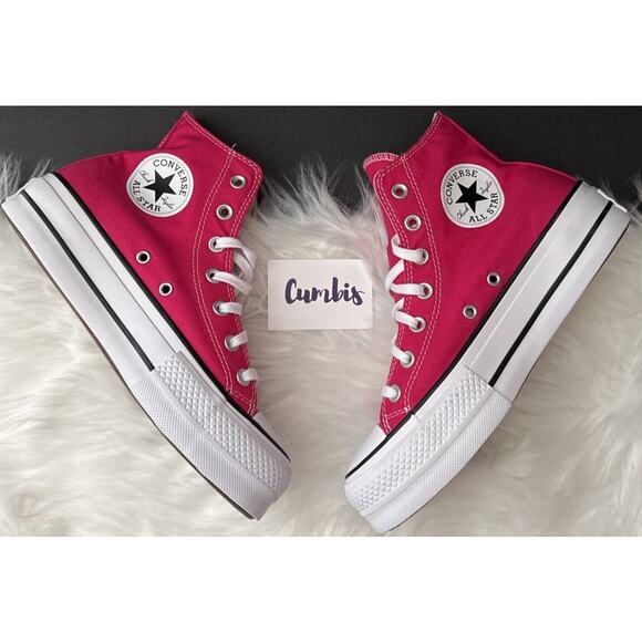 Converse CTAS Lift Hi Platform Women's Size 7 Pink/White Casual Shoes A08288F - Picture 1 of 10